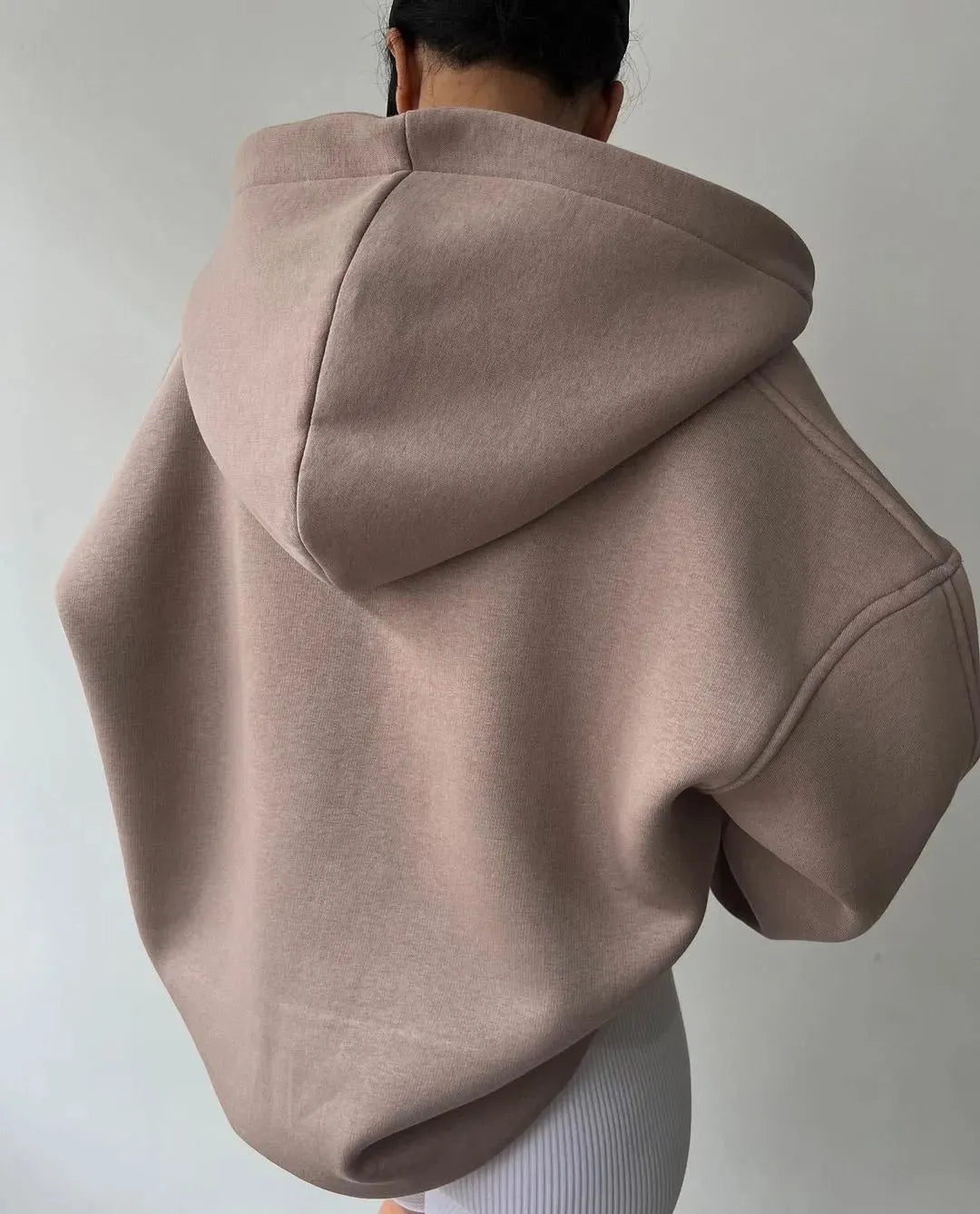 Fleece-lined Hooded Printed Long-sleeved Basic All-matching Sweater - Bellarte Enchanté Fleece-lined Hooded Printed Long-sleeved Basic All-matching Sweater